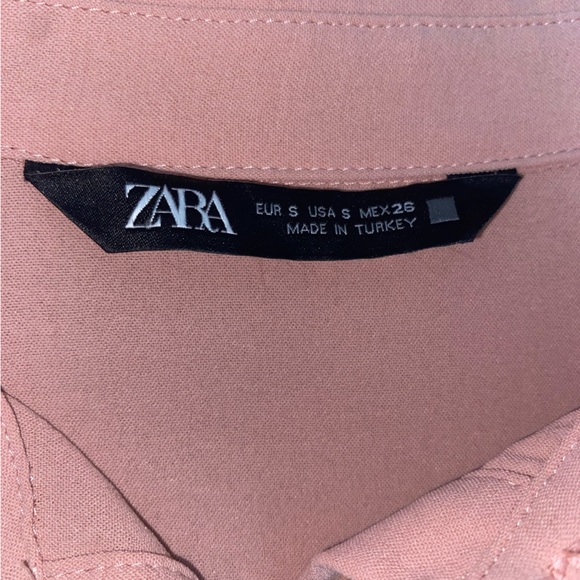 Zara Midi Oversized Belted Pink Shirtdress with Side Split | Size S - Picture 8 of 13